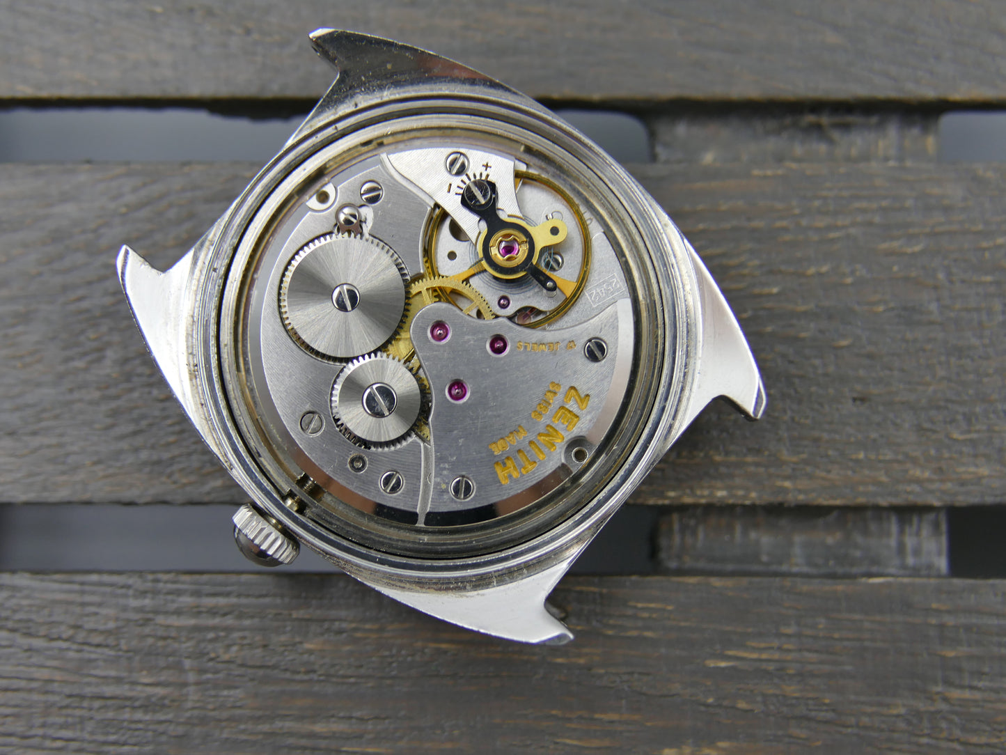 60s vintage watch mens Zenith Sporto cal. 2542 steel