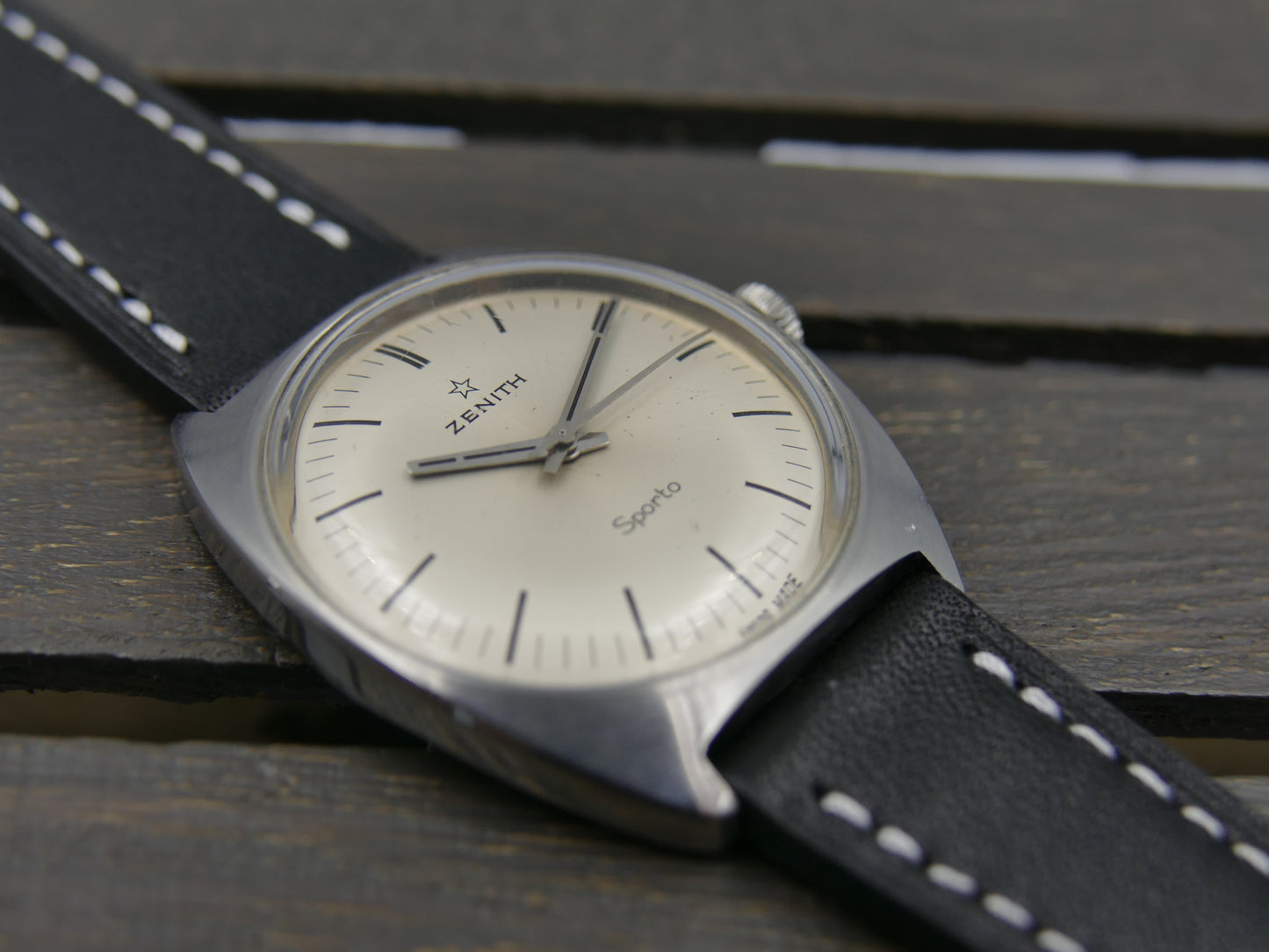 60s vintage watch mens Zenith Sporto cal. 2542 steel