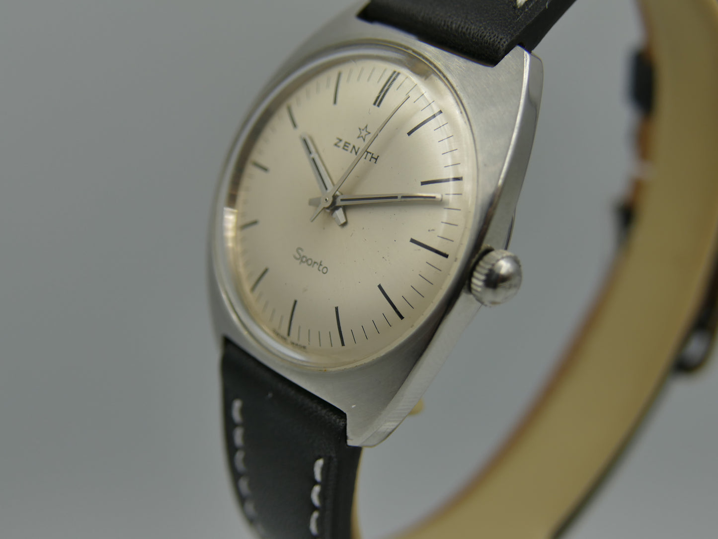 60s vintage watch mens Zenith Sporto cal. 2542 steel