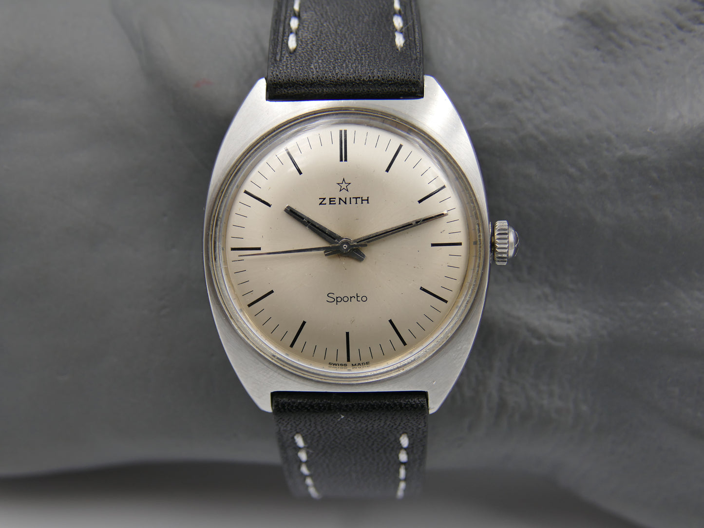 60s vintage watch mens Zenith Sporto cal. 2542 steel