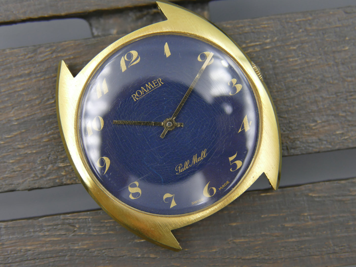 70s vintage watch mens Roamer Pall Mall blue dial Peseux 7001 ref. 481 8230 702