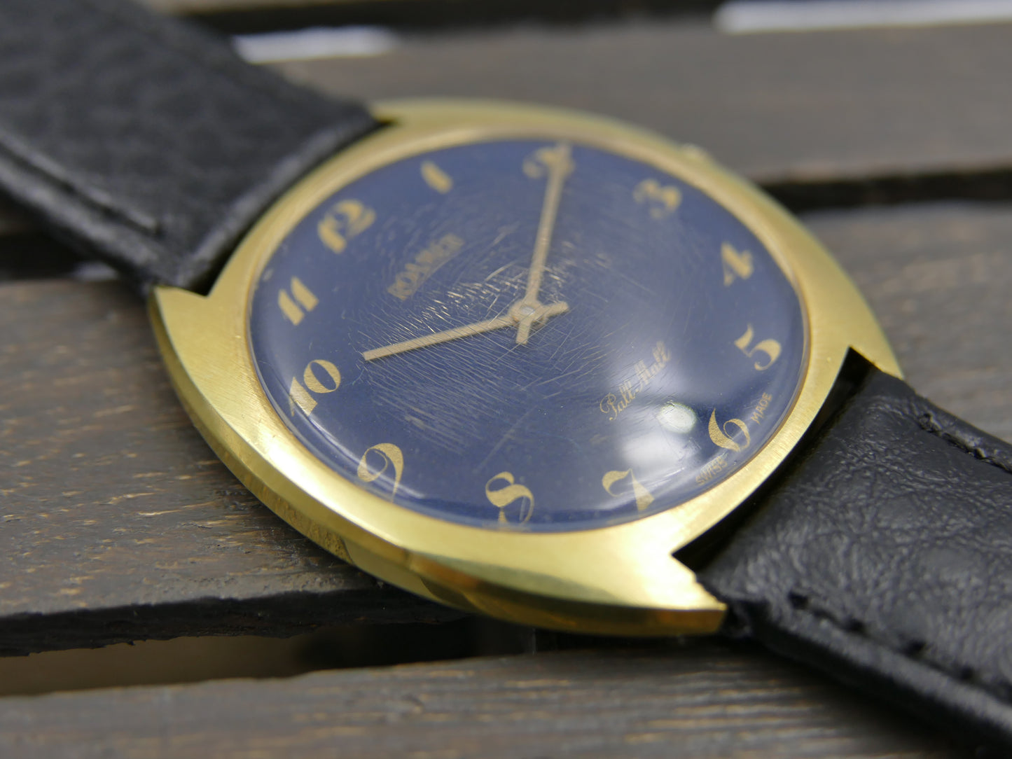 70s vintage watch mens Roamer Pall Mall blue dial Peseux 7001 ref. 481 8230 702