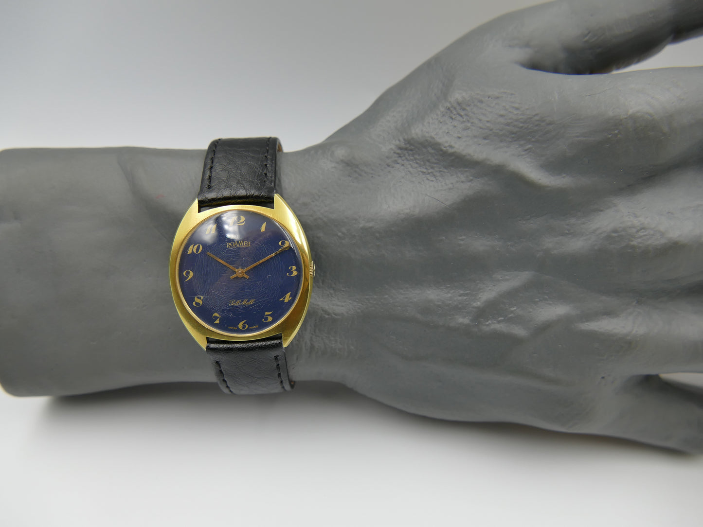 70s vintage watch mens Roamer Pall Mall blue dial Peseux 7001 ref. 481 8230 702