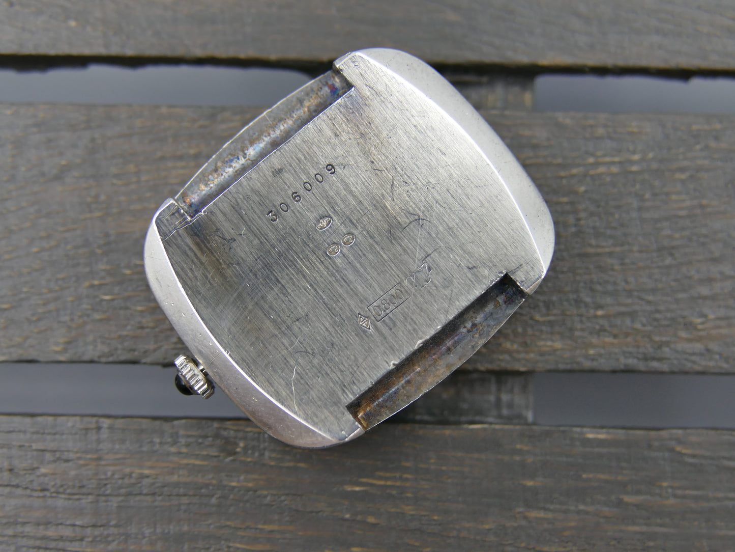 70s vintage watch mens Dermont de luxe hand wind ETA 2512 silver 0.800 serviced