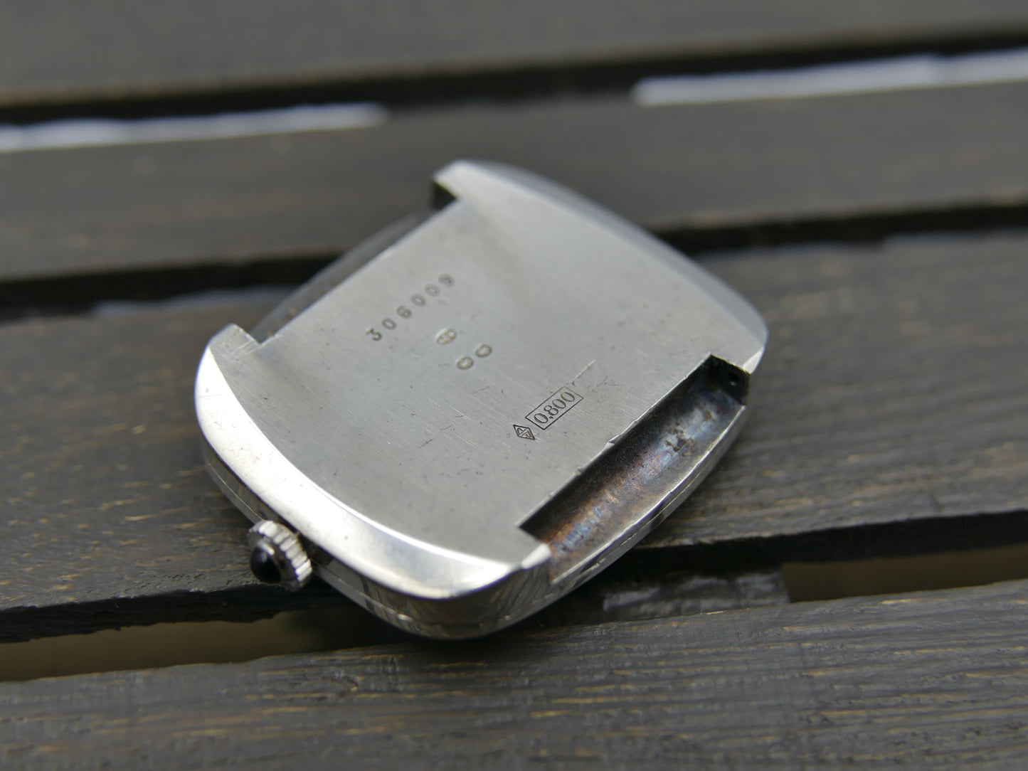 70s vintage watch mens Dermont de luxe hand wind ETA 2512 silver 0.800 serviced