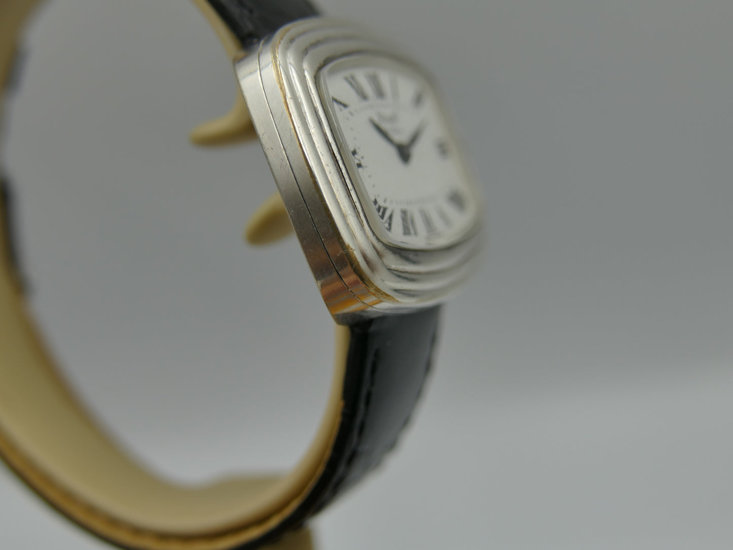 70s vintage watch mens Dermont de luxe hand wind ETA 2512 silver 0.800 serviced