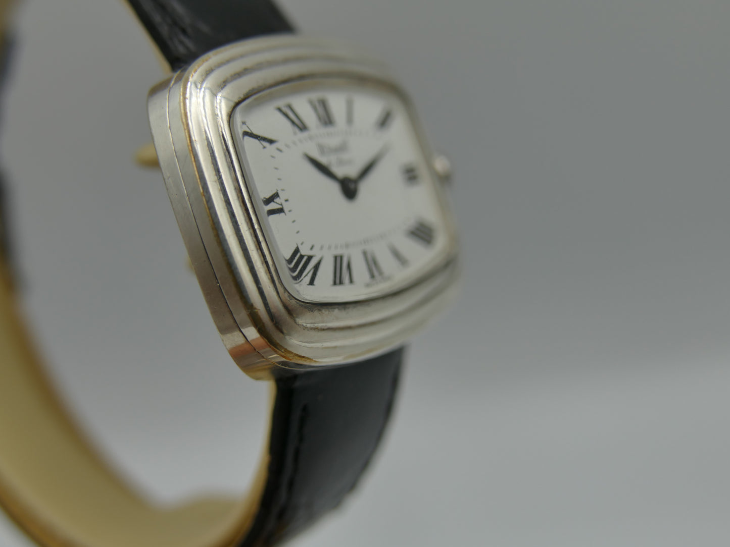 70s vintage watch mens Dermont de luxe hand wind ETA 2512 silver 0.800 serviced