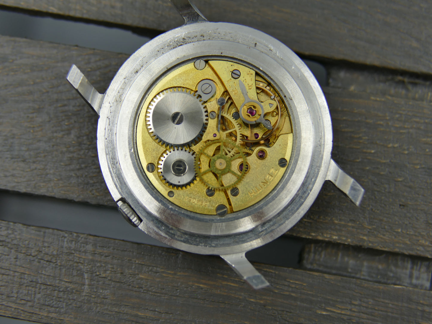 50s vintage watch mens Zenith hand wind  cal. 106-50-5 steel