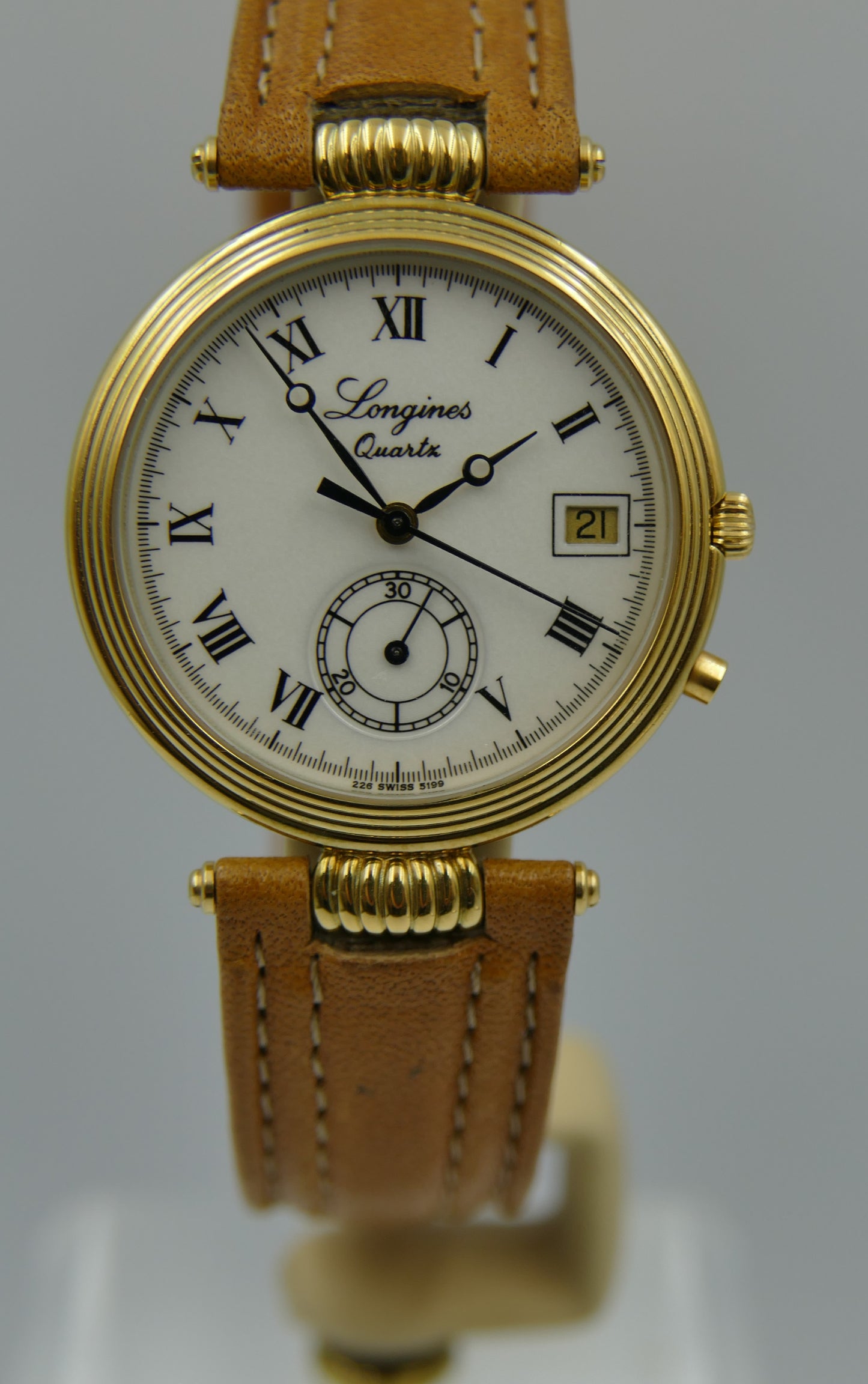 80s vintage watch mens Longines 150th Anniversary edition quartz chronograph monopusher mint