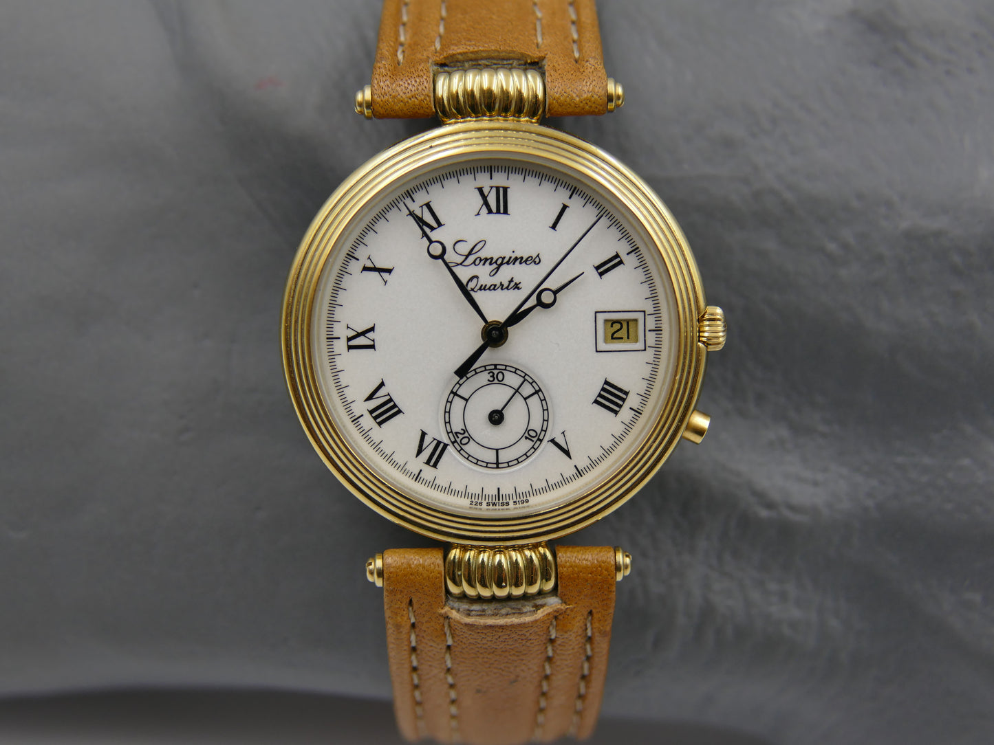 80s vintage watch mens Longines 150th Anniversary edition quartz chronograph monopusher mint