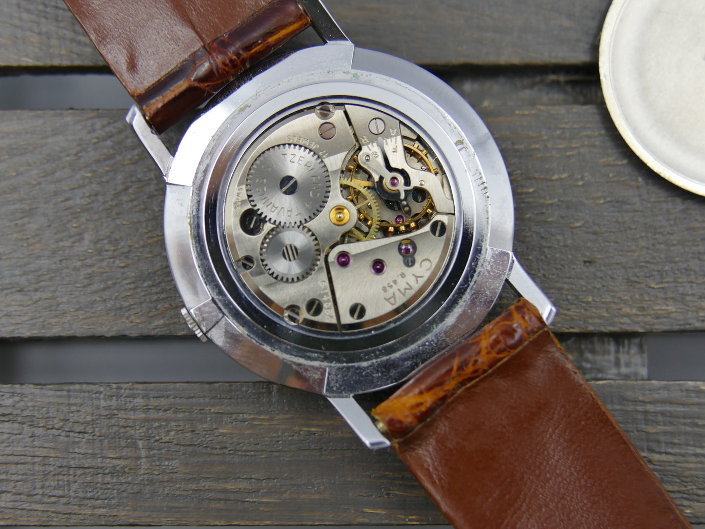 50s vintage Cyma Tavannes Cymaflex hand wind R.458 NOS new old stock