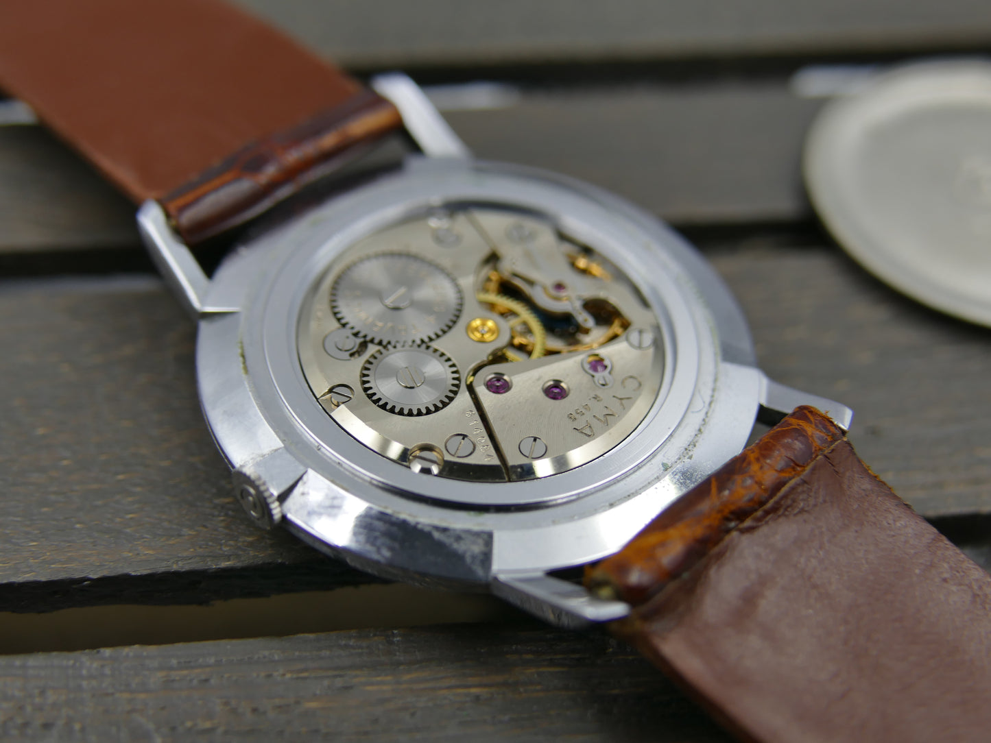 50s vintage Cyma Tavannes Cymaflex hand wind R.458 NOS new old stock