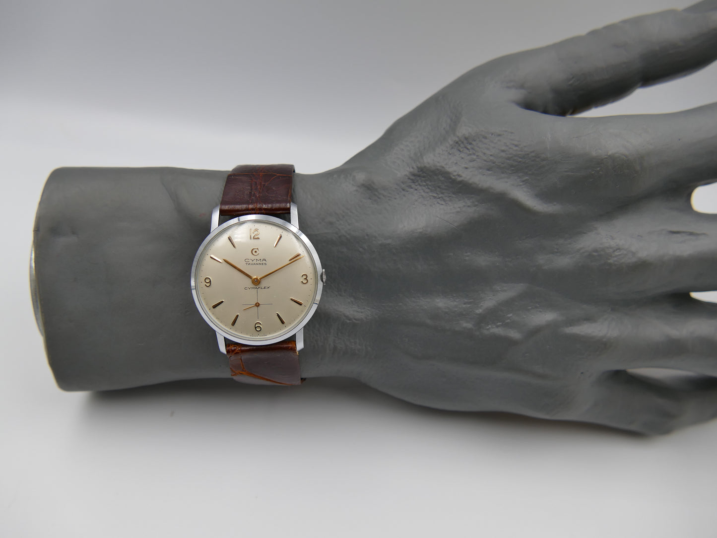 50s vintage Cyma Tavannes Cymaflex hand wind R.458 NOS new old stock