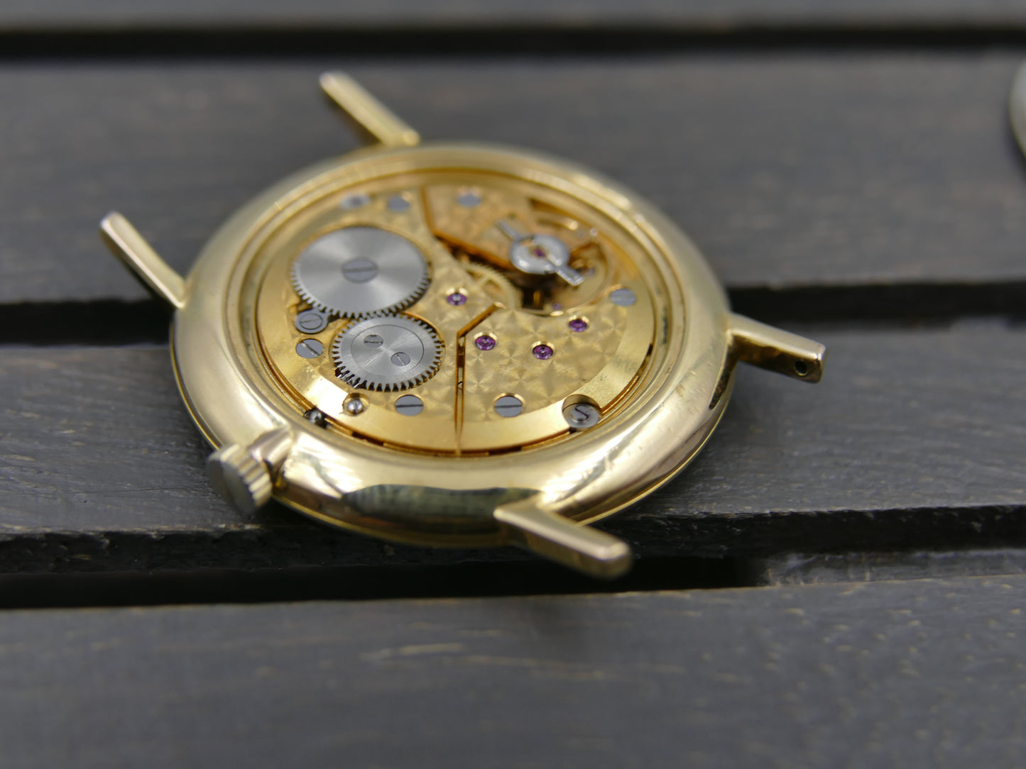 80s vintage watch mens L. Goblet Ciney hand wind Peseux 7001 ultra thin serviced