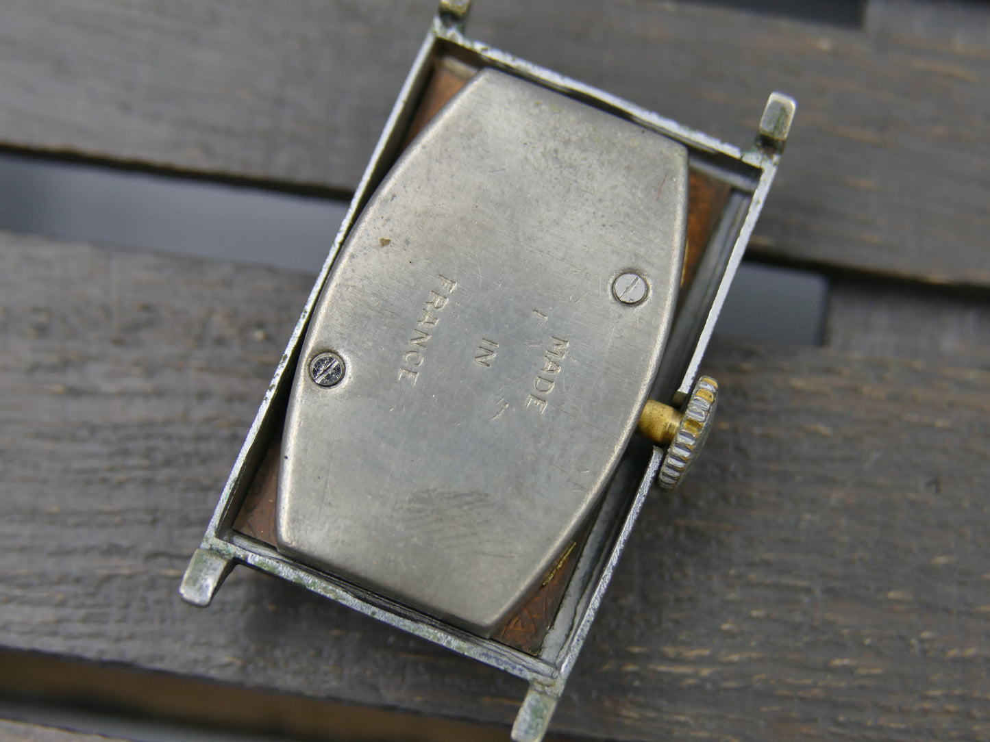 30s vintage watch art deco LIP T18 hand wind Churchill salmon dial serviced