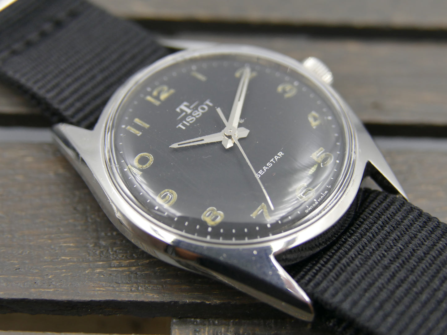 60s vintage watch mens Tissot Seastar ref. 41510 -5x hand wind cal 781 -1 military