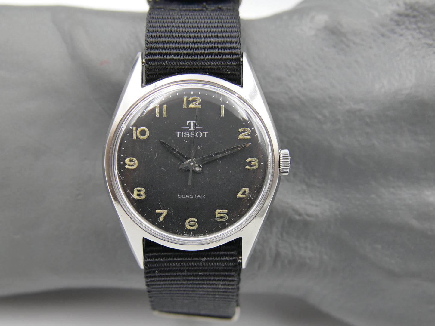 60s vintage watch mens Tissot Seastar ref. 41510 -5x hand wind cal 781 -1 military