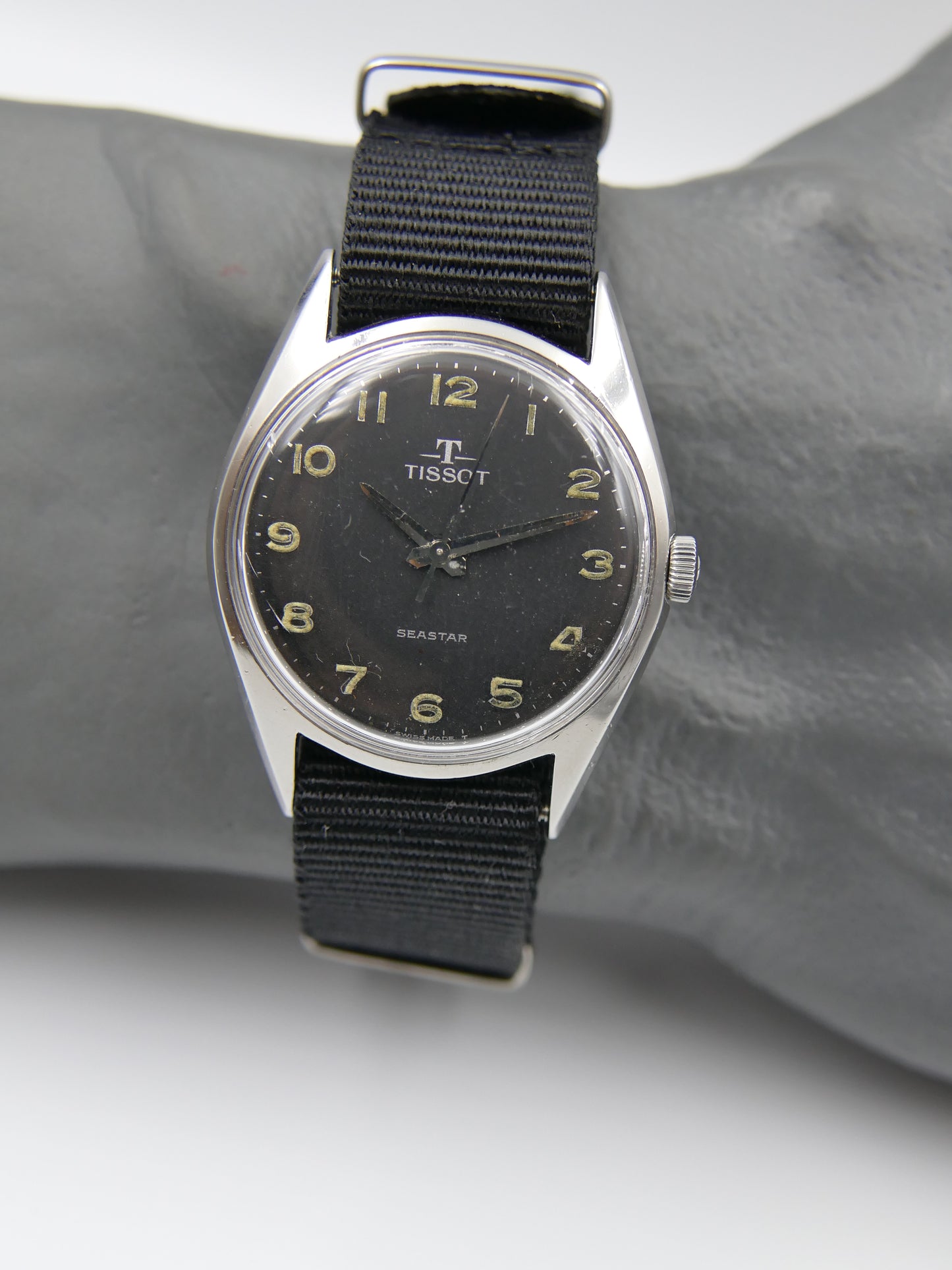 60s vintage watch mens Tissot Seastar ref. 41510 -5x hand wind cal 781 -1 military