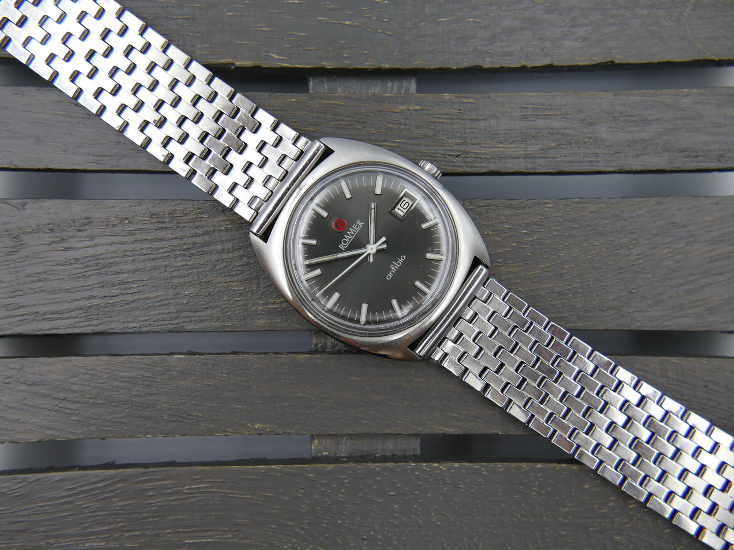 60s vintage watch mens Roamer anfíbio hand wind mst 430 ref 1120.012 serviced