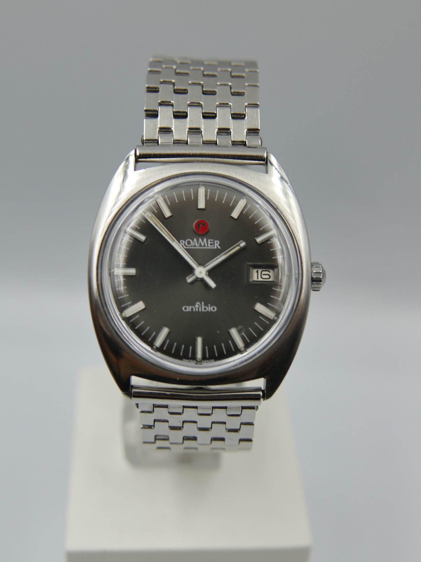 60s vintage watch mens Roamer anfíbio hand wind mst 430 ref 1120.012 serviced