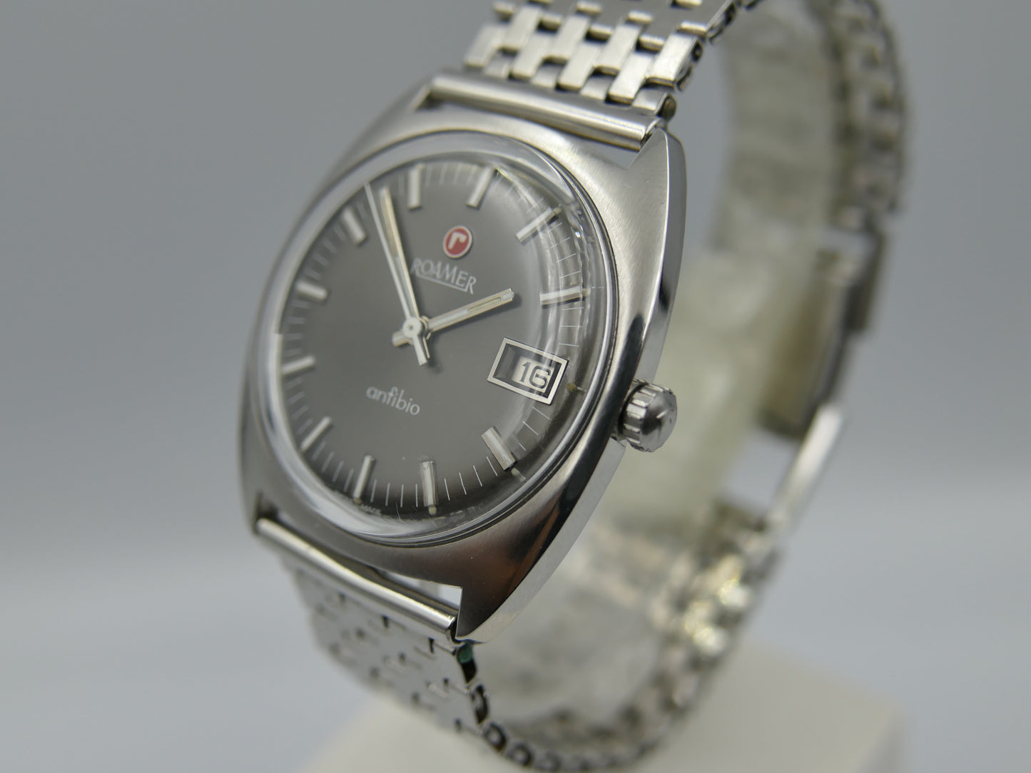 60s vintage watch mens Roamer anfíbio hand wind mst 430 ref 1120.012 serviced