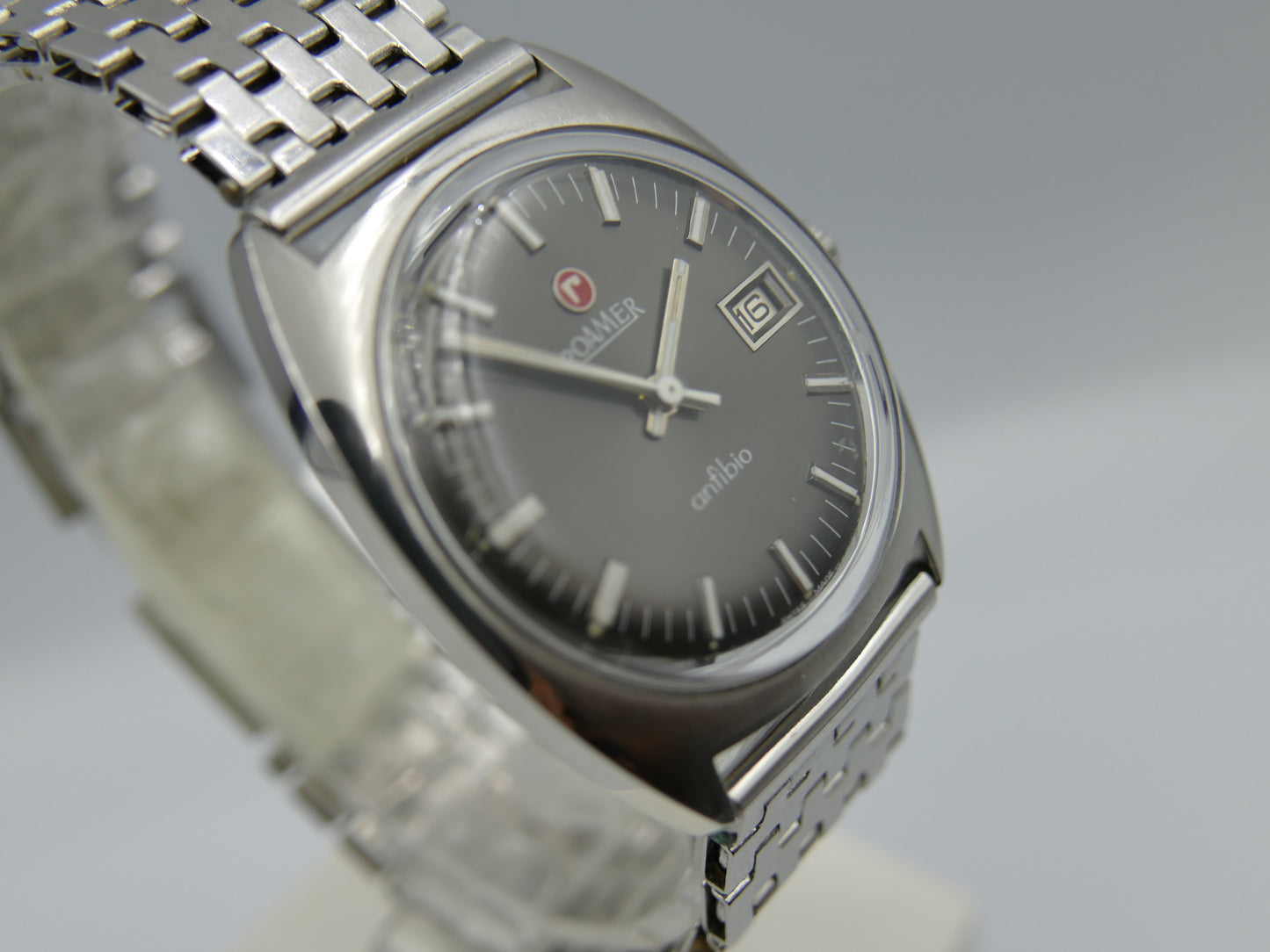 60s vintage watch mens Roamer anfíbio hand wind mst 430 ref 1120.012 serviced