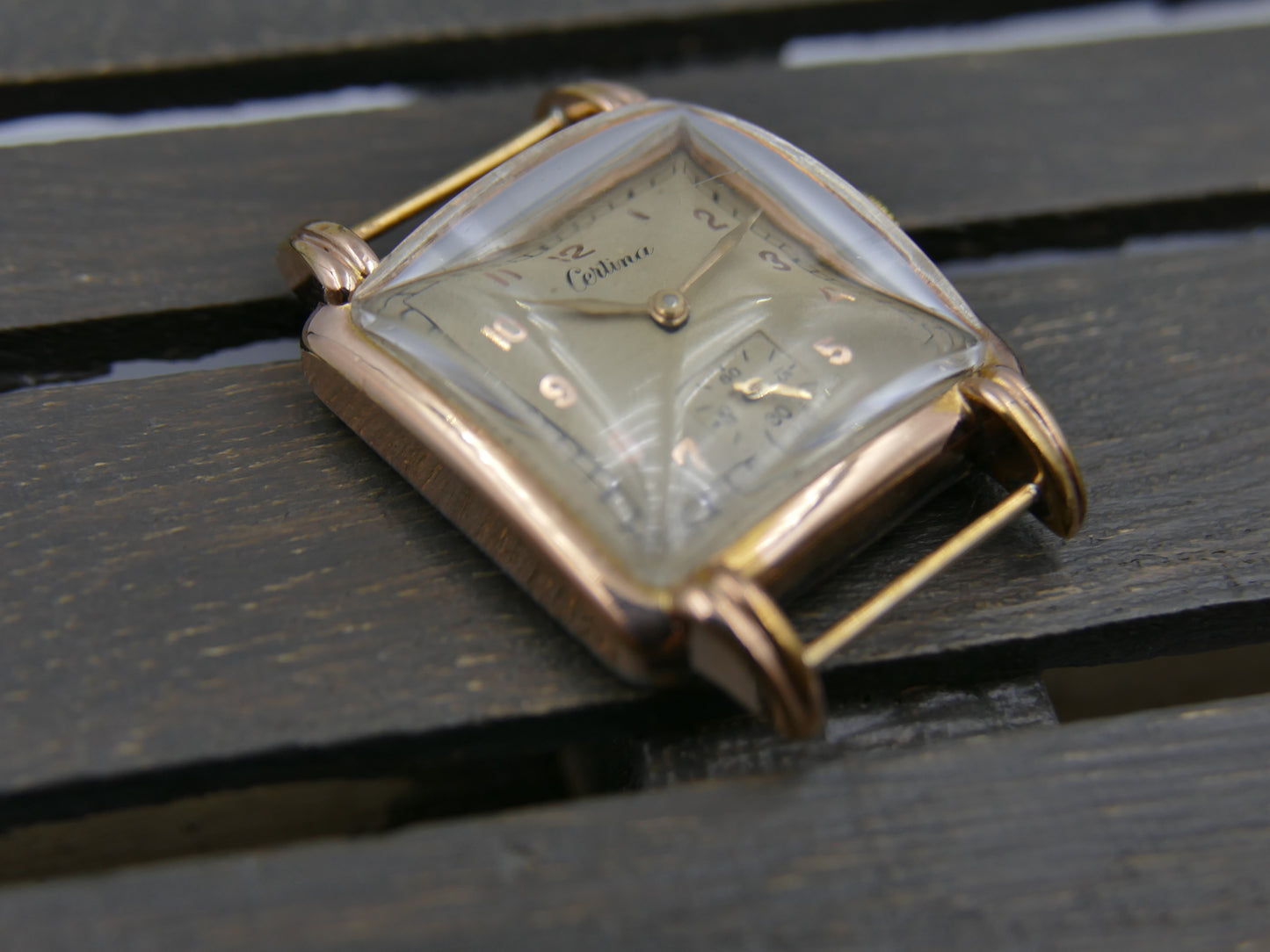 40s vintage watch Certina art deco square KF 300 serviced