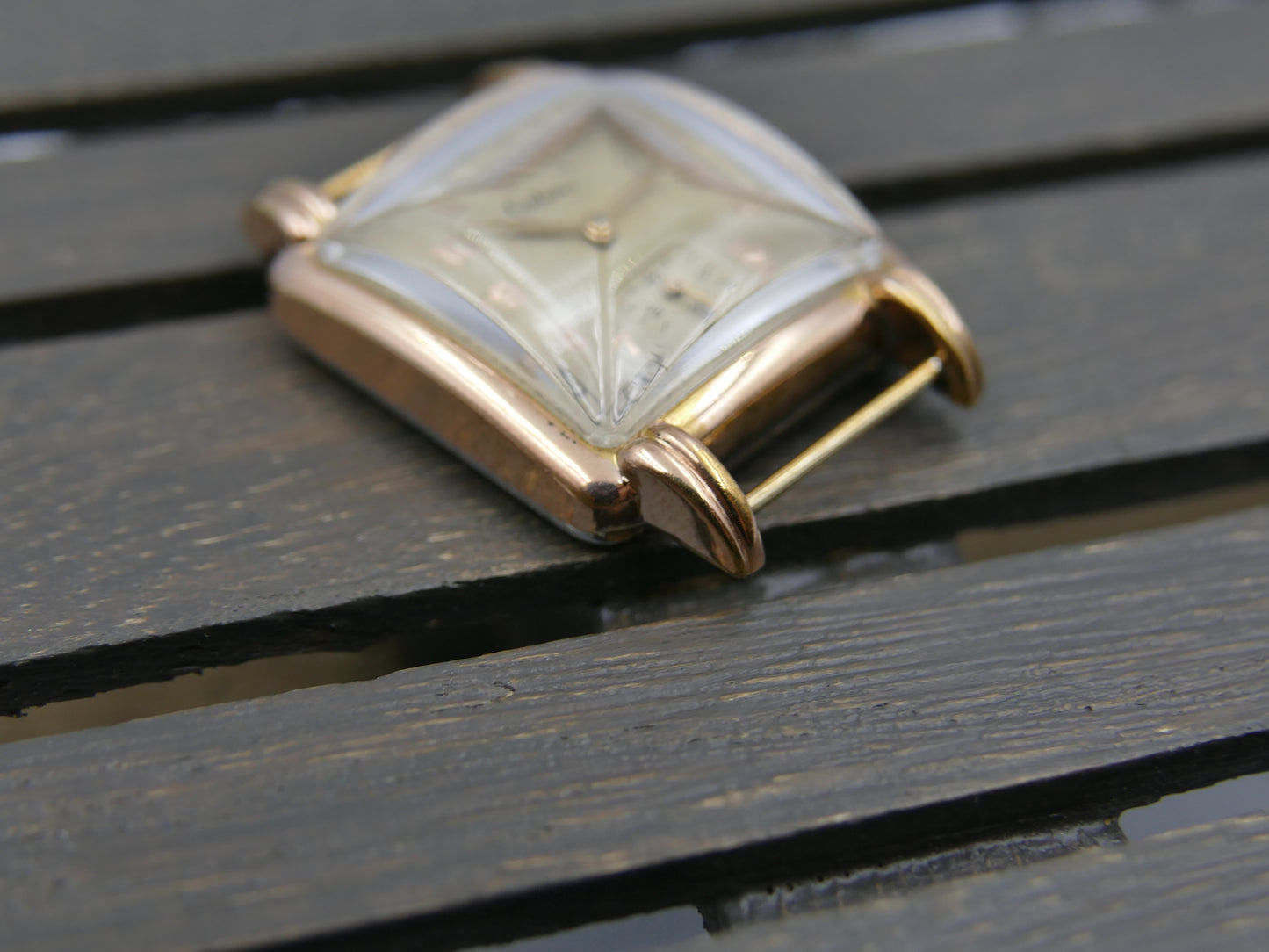 40s vintage watch Certina art deco square KF 300 serviced