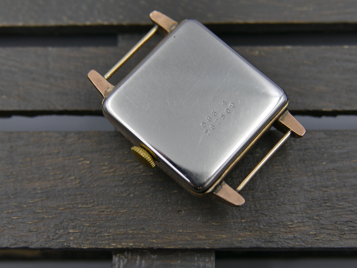 40s vintage watch Certina art deco square KF 300 serviced