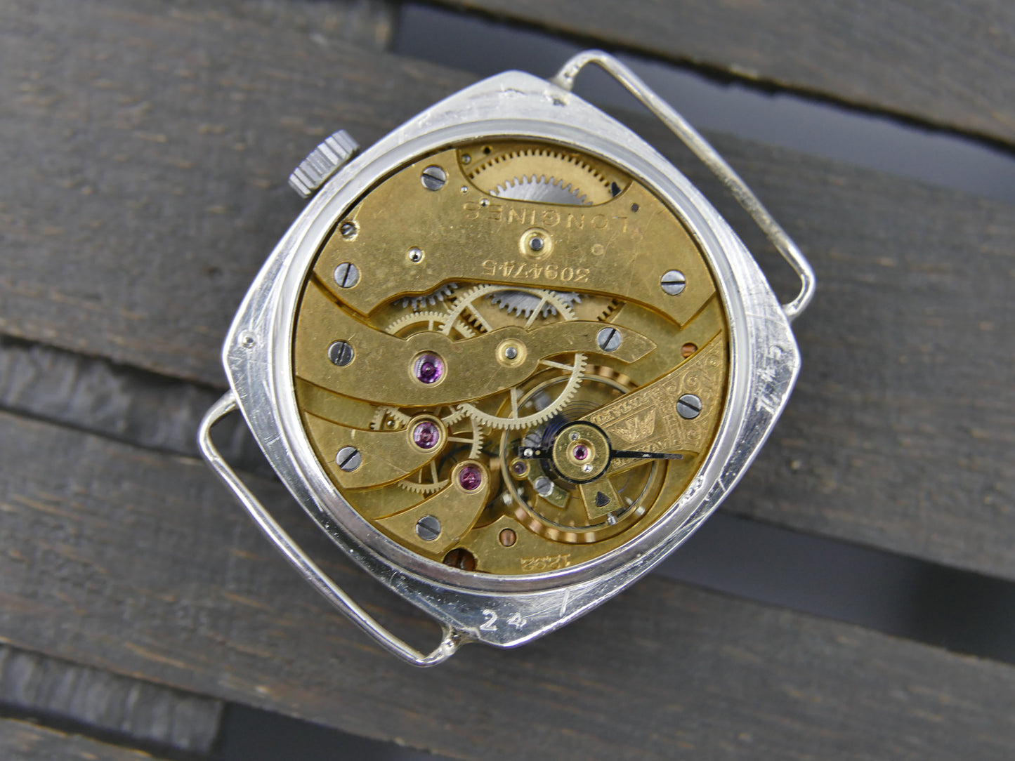 10s vintage watch WWI Longines trench 925 Sterling Silver Cal 12.92 military