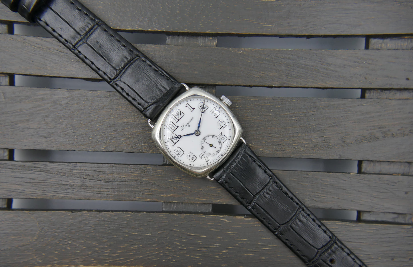 10s vintage watch WWI Longines trench 925 Sterling Silver Cal 12.92 military
