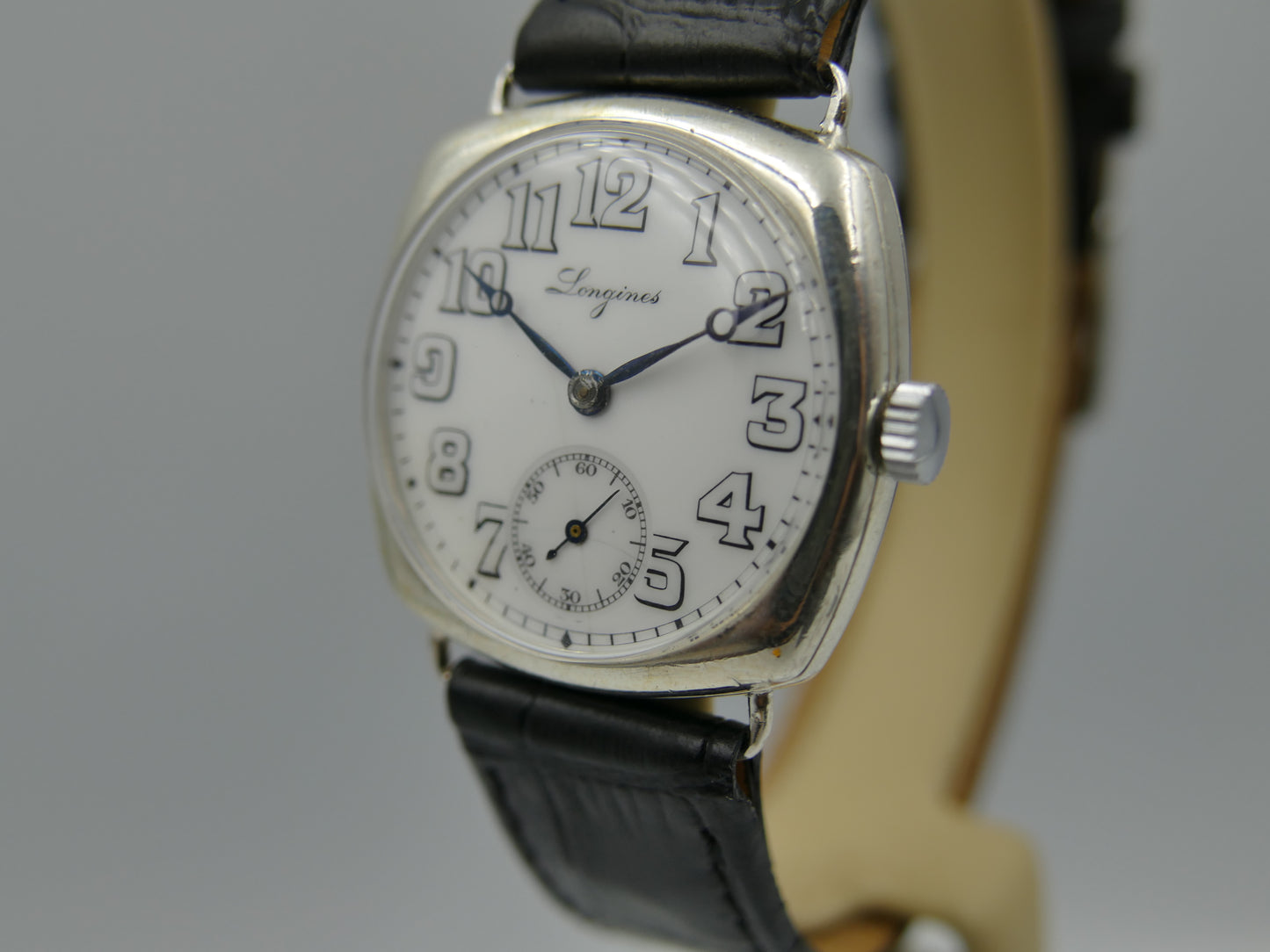 10s vintage watch WWI Longines trench 925 Sterling Silver Cal 12.92 military