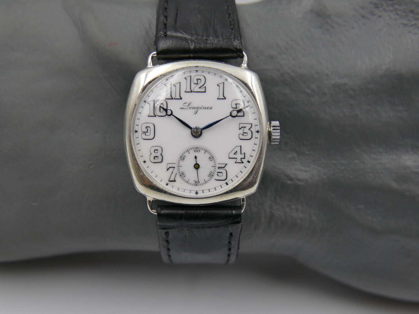 10s vintage watch WWI Longines trench 925 Sterling Silver Cal 12.92 military