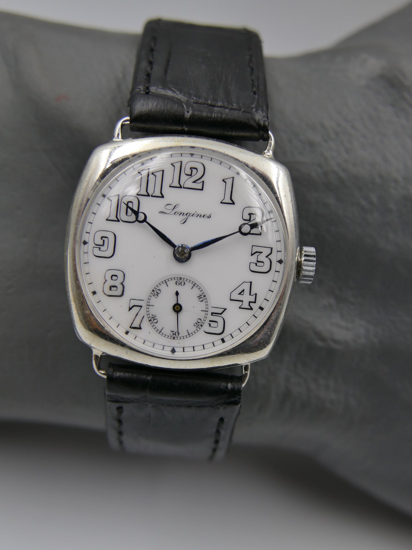 10s vintage watch WWI Longines trench 925 Sterling Silver Cal 12.92 military