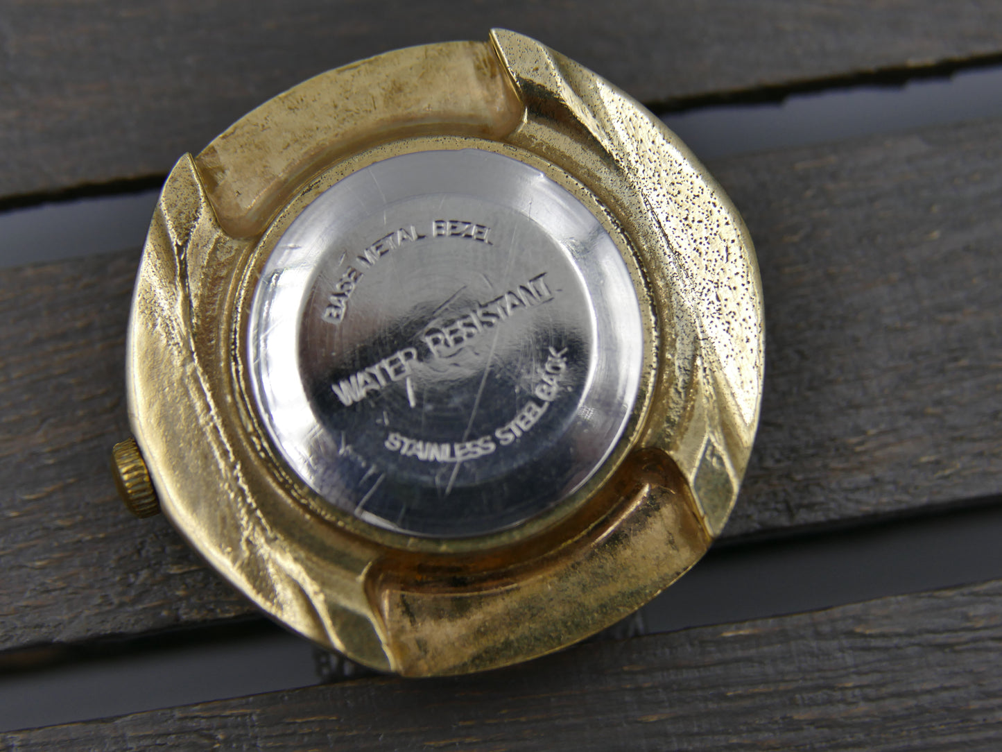 Vintage watch mens Timex hand wind burgundy gold pl