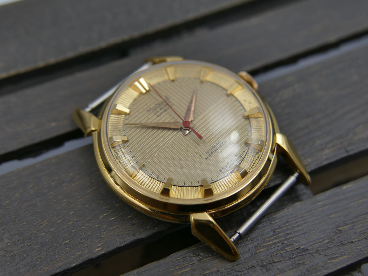 50s vintage watch mens Radiant felsa 690 Bidynator jumbo 37mm