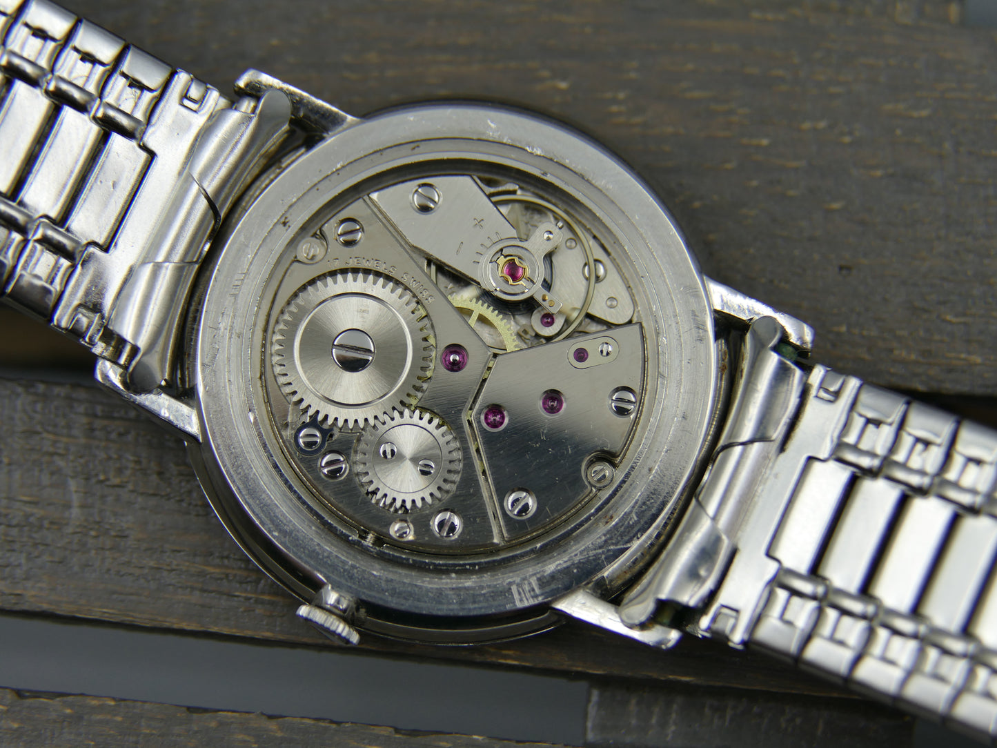 60s vintage watch mens Manpower hand wind Peseux 320 ultra thin serviced