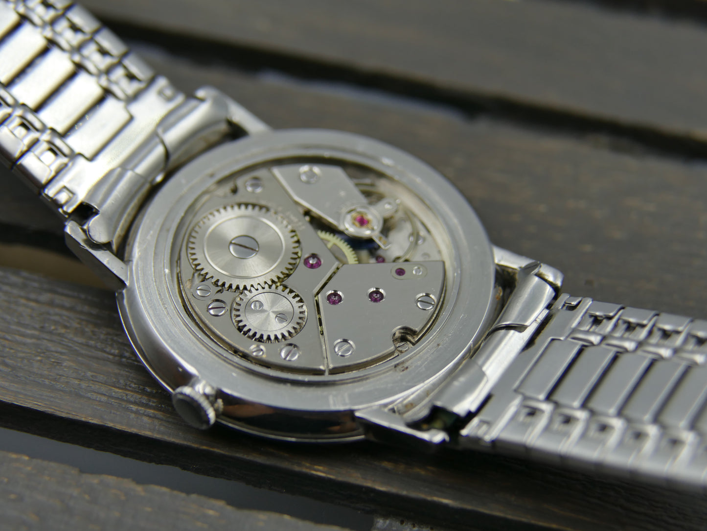 60s vintage watch mens Manpower hand wind Peseux 320 ultra thin serviced