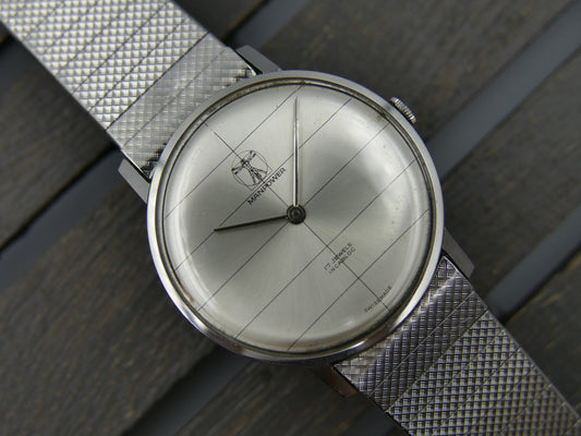 60s vintage watch mens Manpower hand wind Peseux 320 ultra thin serviced
