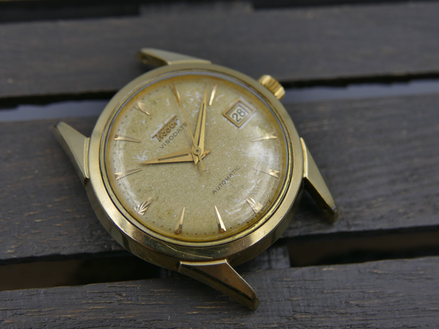 50s vintage watch mens Tissot Visodate ref 6946 -11 automatic 28.5R-621 w/box