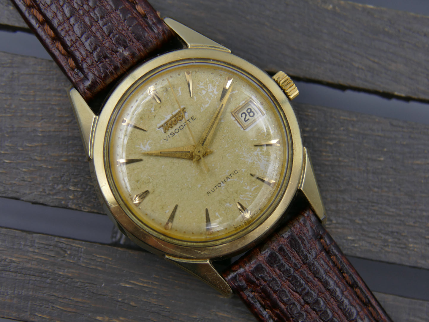 50s vintage watch mens Tissot Visodate ref 6946 -11 automatic 28.5R-621 w/box