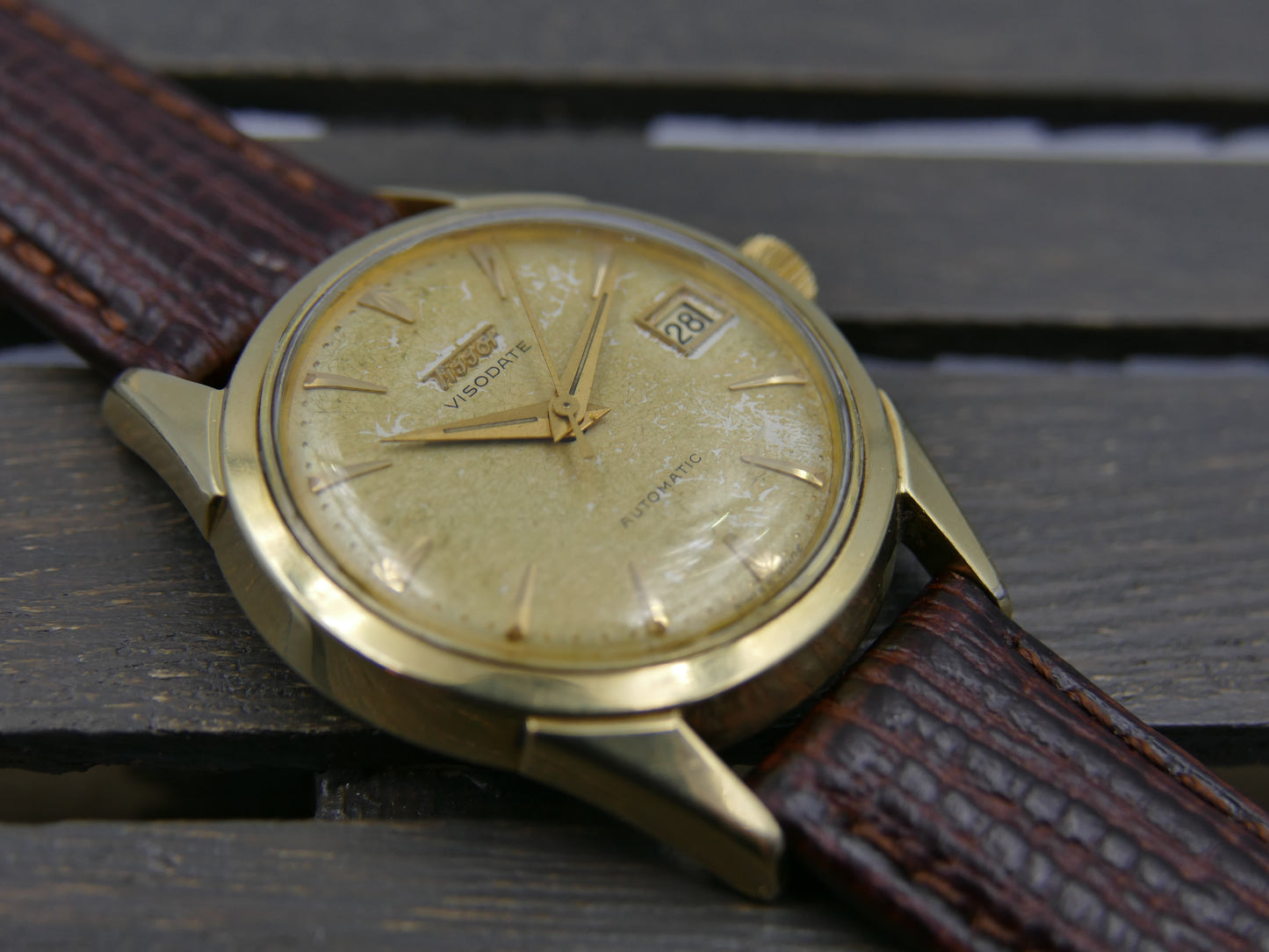 50s vintage watch mens Tissot Visodate ref 6946 -11 automatic 28.5R-621 w/box