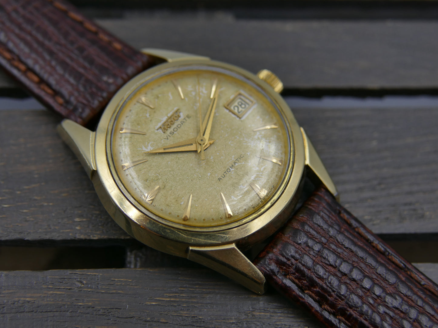 50s vintage watch mens Tissot Visodate ref 6946 -11 automatic 28.5R-621 w/box