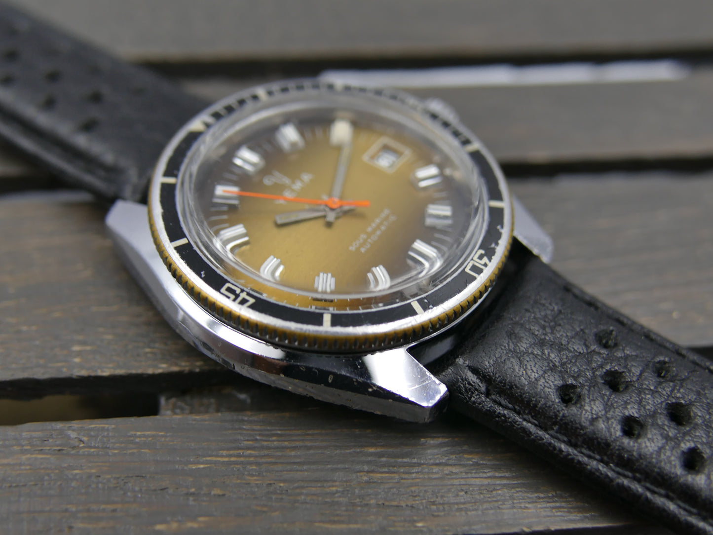 80s vintage watch mens Yema plongee diver ref. 631014 sous marine automatic FE 4611