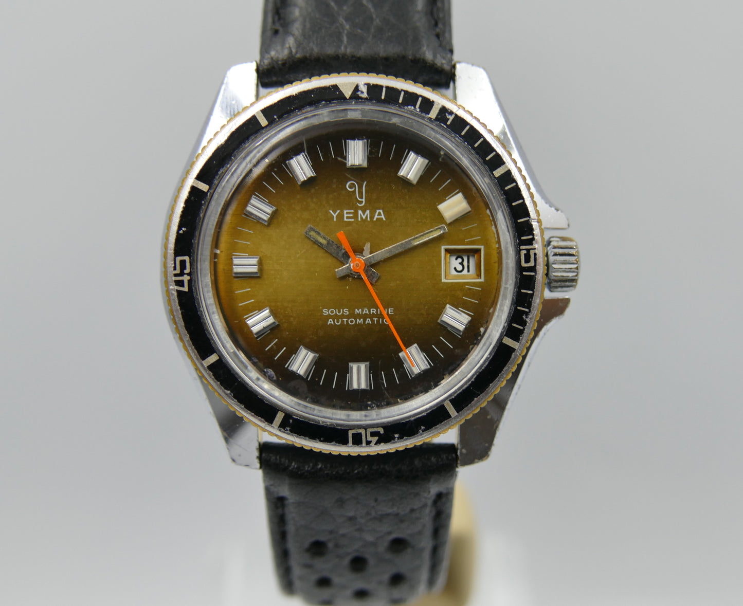80s vintage watch mens Yema plongee diver ref. 631014 sous marine automatic FE 4611
