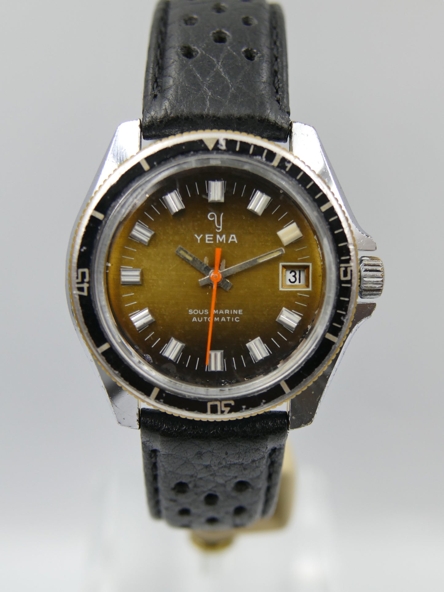 80s vintage watch mens Yema plongee diver ref. 631014 sous marine automatic FE 4611