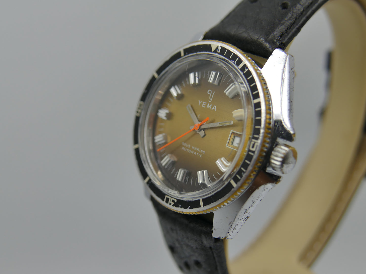 80s vintage watch mens Yema plongee diver ref. 631014 sous marine automatic FE 4611