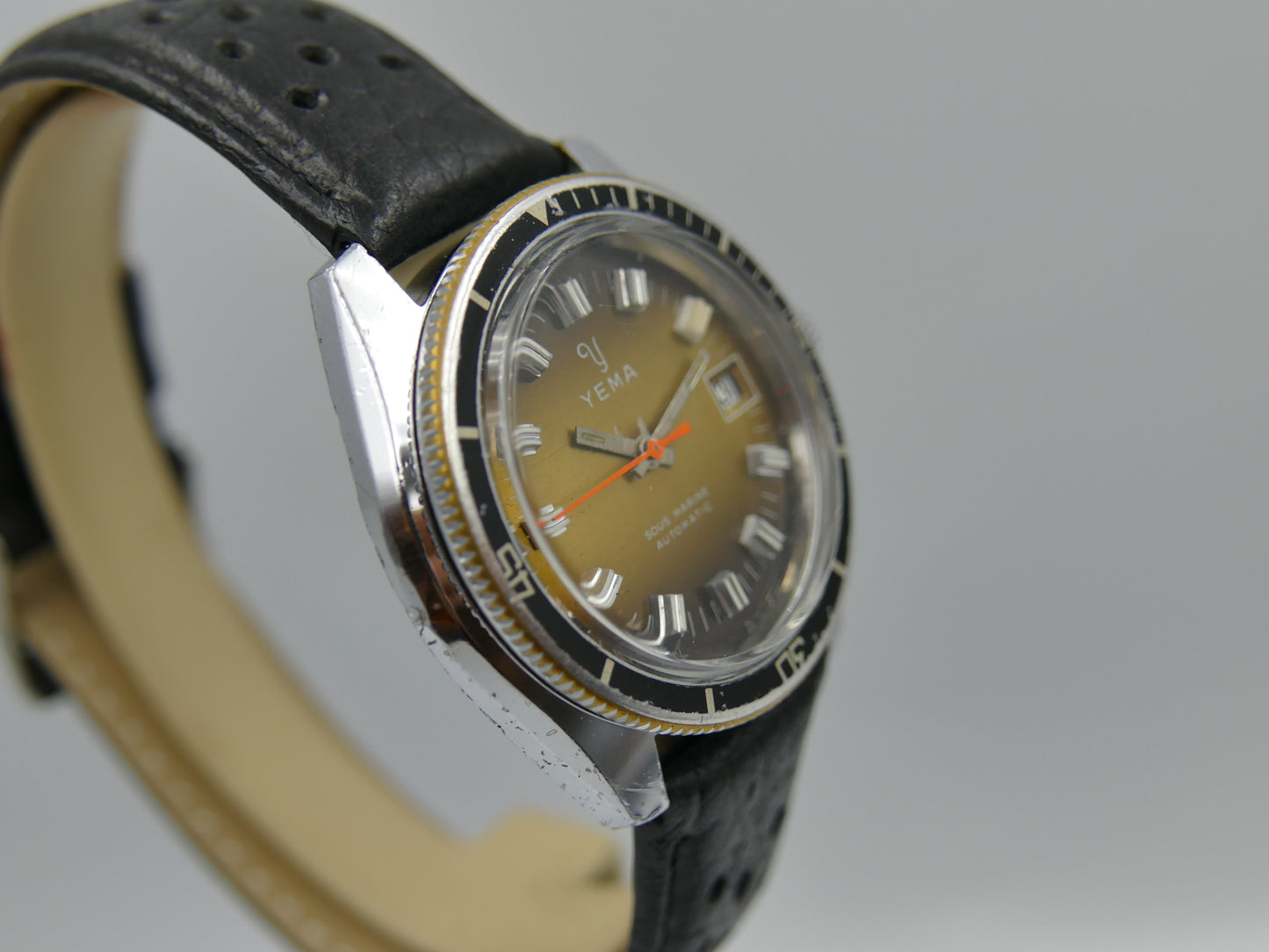 80s vintage watch mens Yema plongee diver ref. 631014 sous marine automatic FE 4611