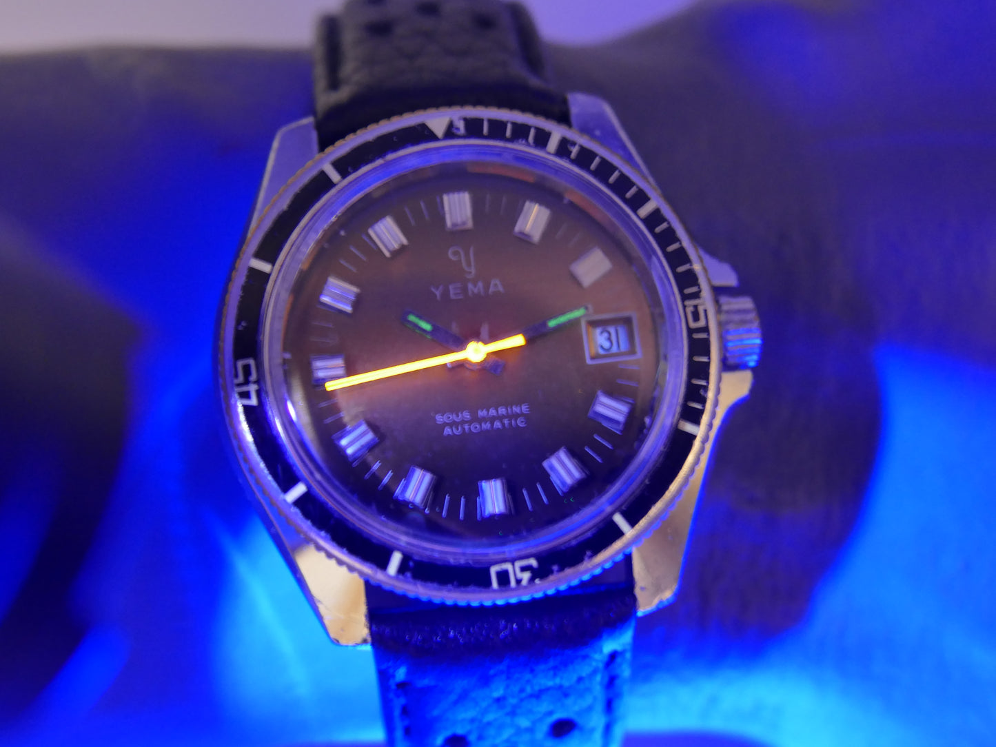 80s vintage watch mens Yema plongee diver ref. 631014 sous marine automatic FE 4611