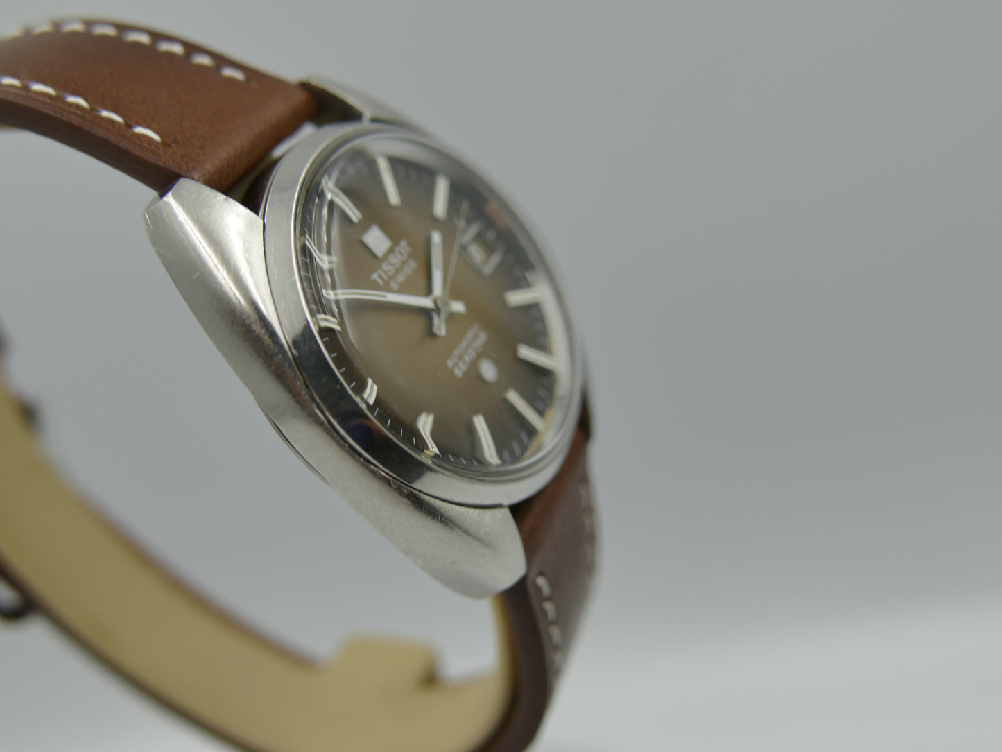 70s vintage watch mens Tissot Seastar ref. 44660 1X automatic 2481 brown serviced